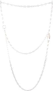 Pre-Owned Hermes Alphakelly Long Necklace Sterling Silver