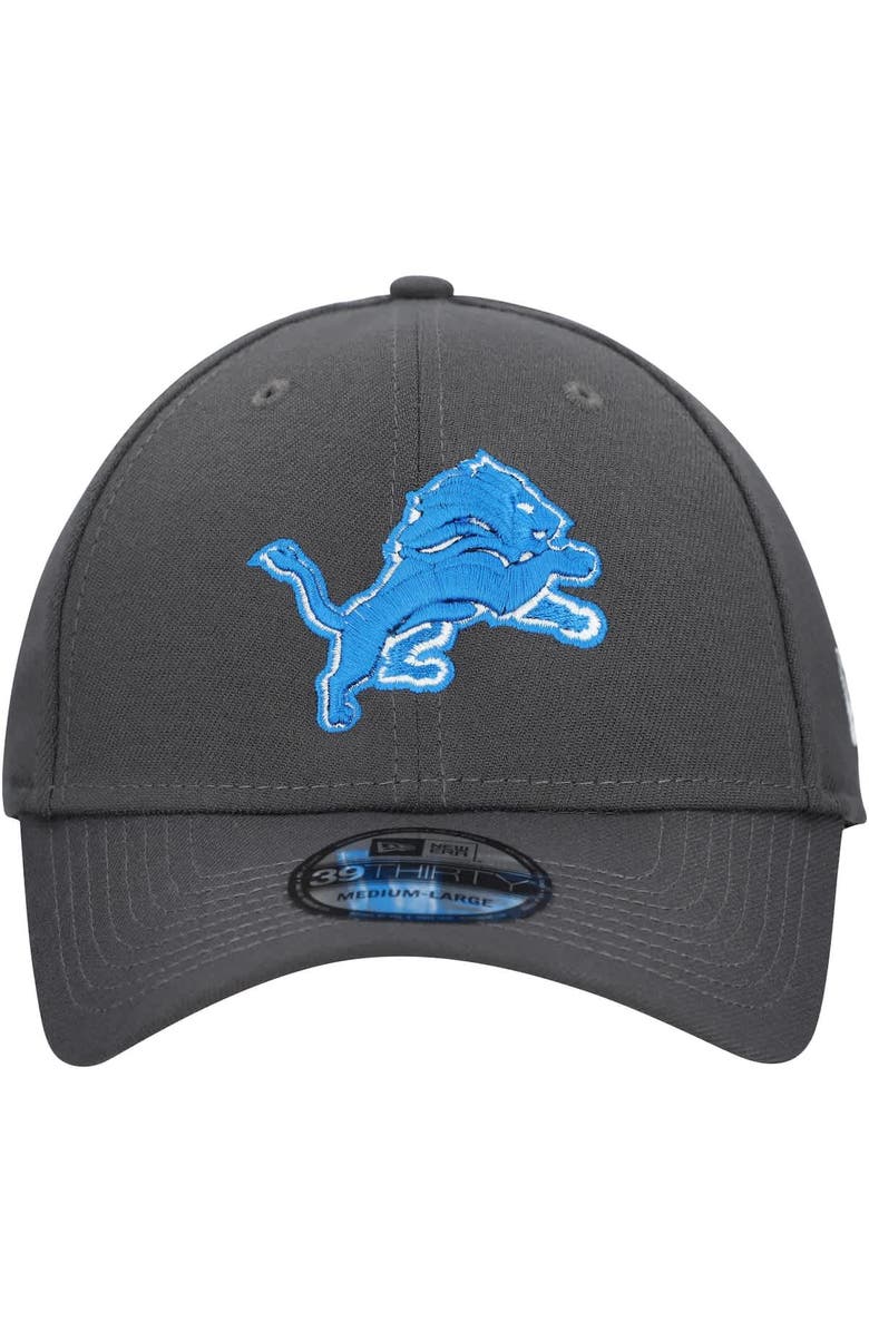 New Era Men's New Era Charcoal Detroit Lions Primary Logo 39THIRTY Flex Hat, Alternate, color, Charcoal