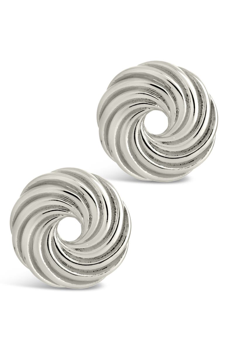 Sterling Forever Cruller Stud Earrings, Alternate, color, Silver