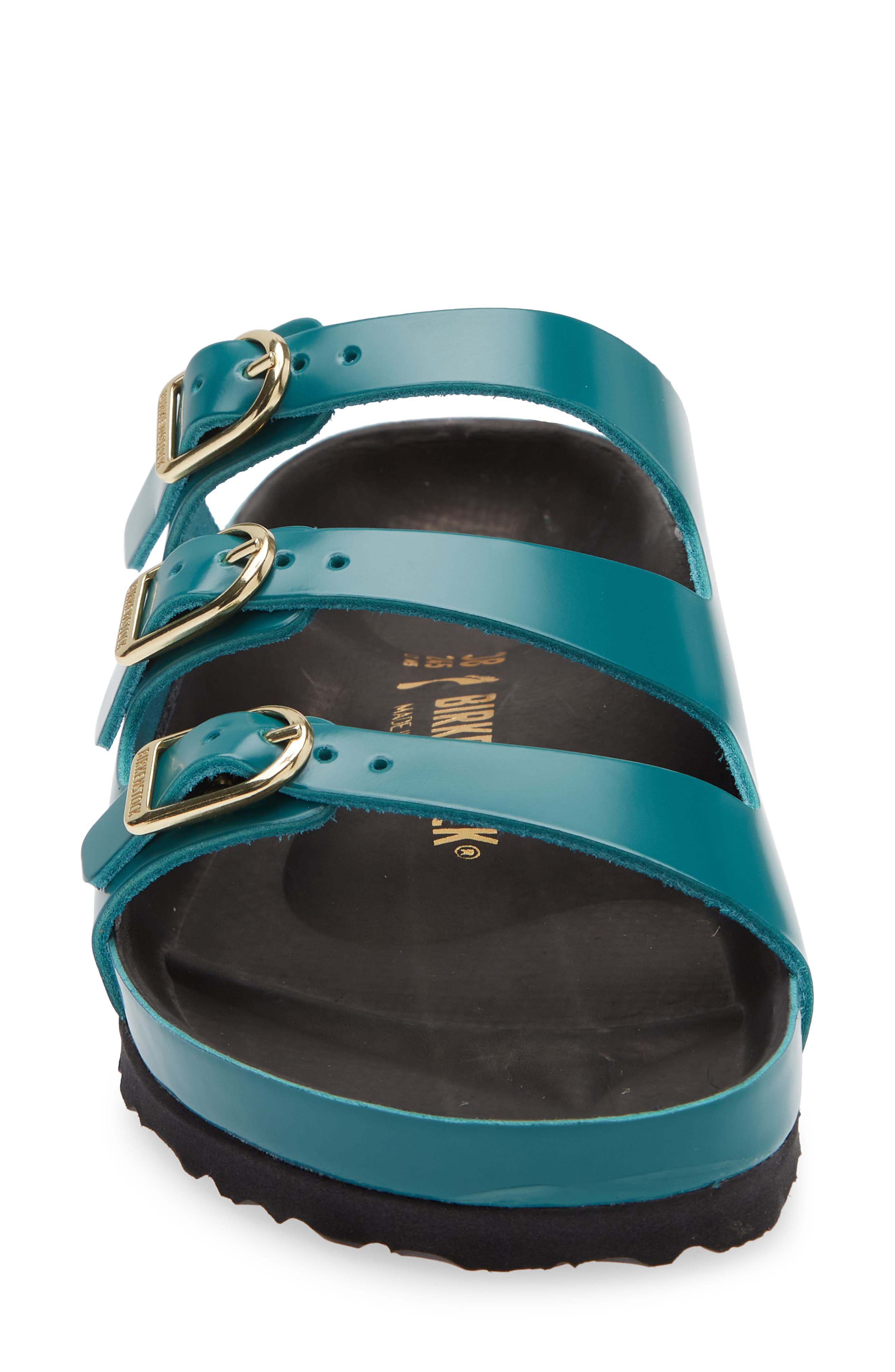 Florida Sandal, Alternate, color, DARK TEAL HIGH SHINE