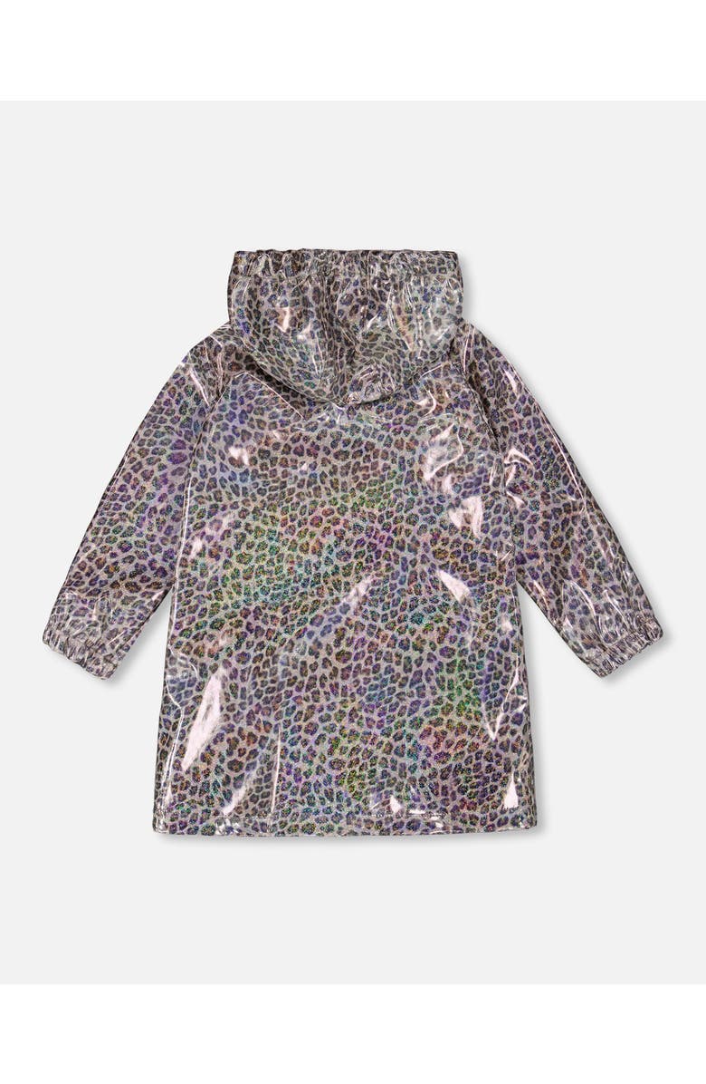 Deux par Deux Animal Rain Coat and Hat Set, Alternate, color, Animal Print