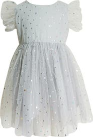 Popatu Kids' Diamond Foil Tulle Party Dress