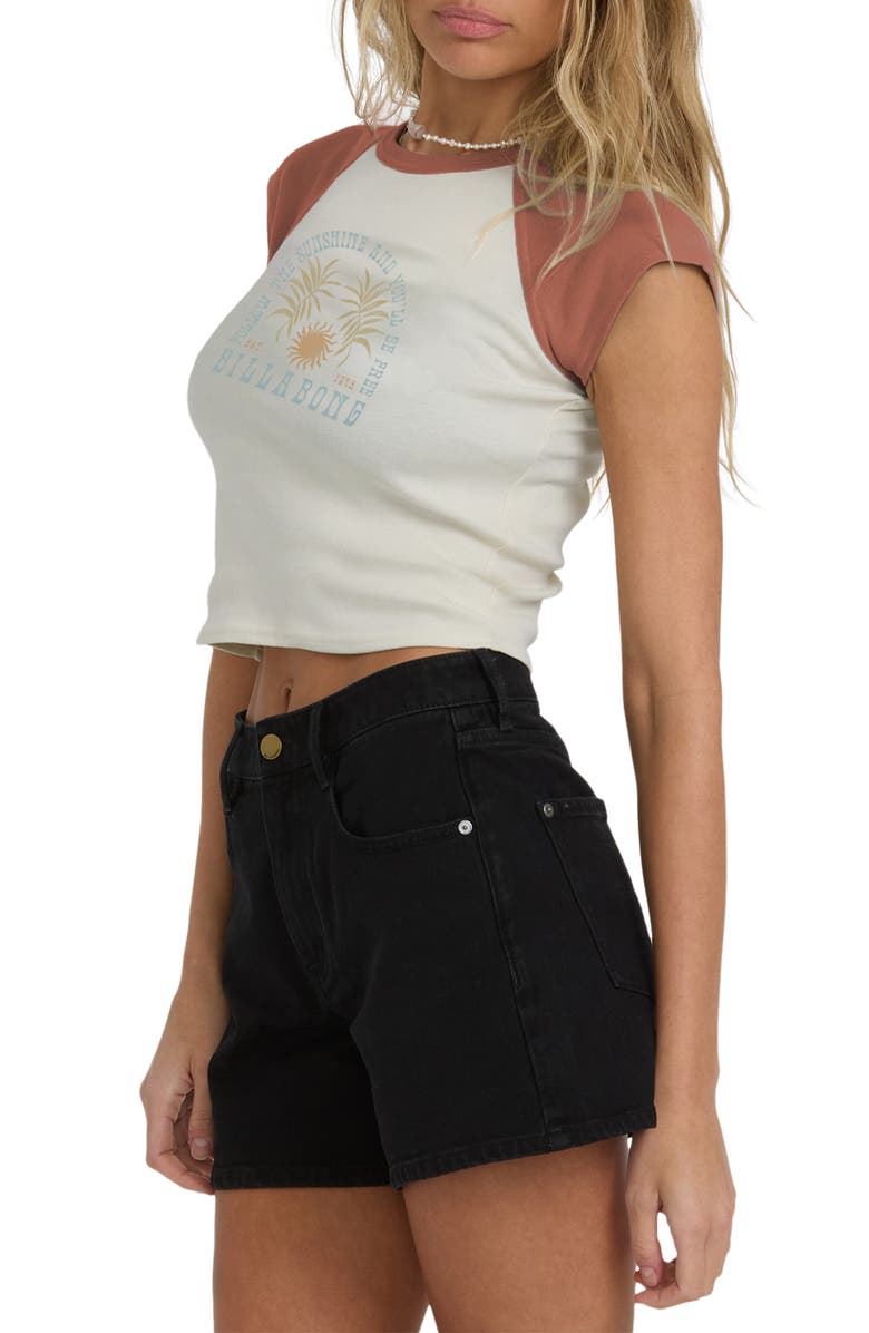 Billabong Forever Had Colorblock Cotton Graphic Baby Tee, Alternate, color, Sedona