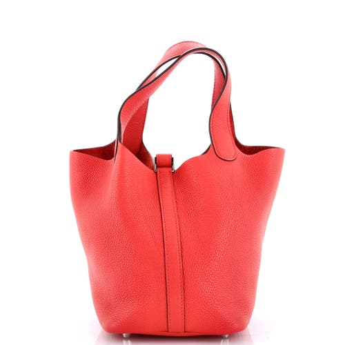 Pre-owned Hermes Hermes Picotin Lock Bag Maurice Pm In Orange