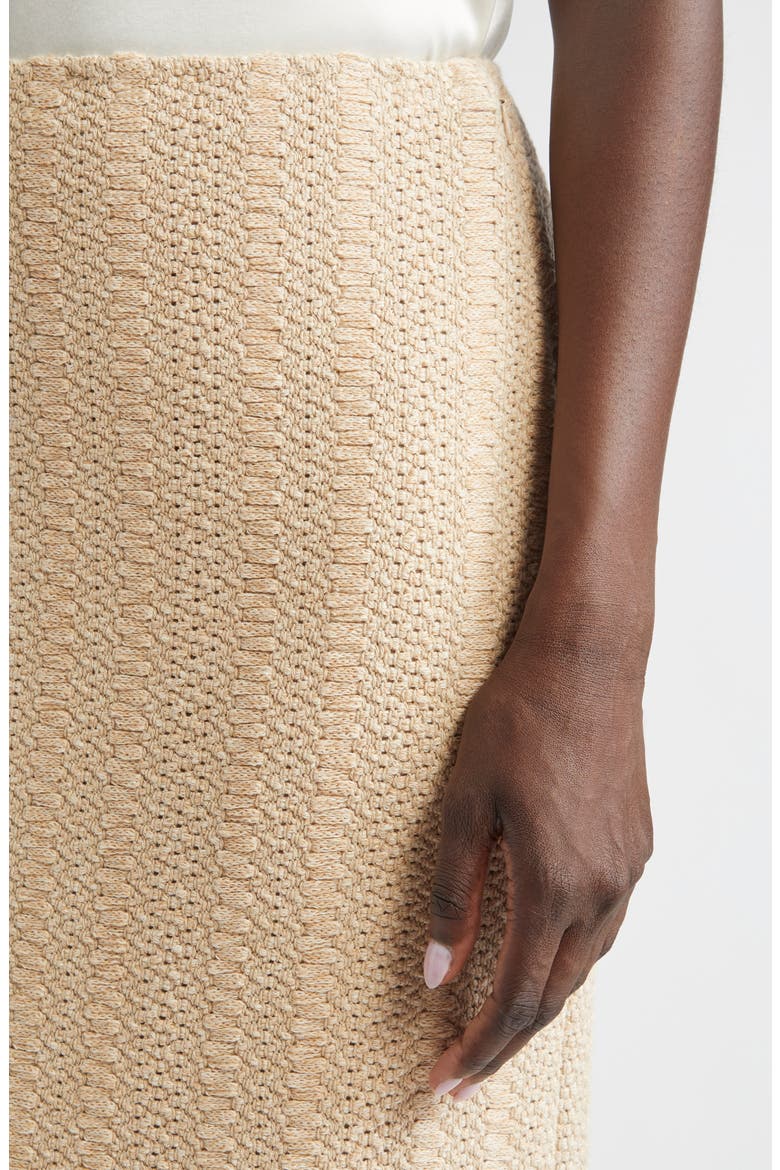 Basket Texture Knit Skirt, Alternate, color, FLAX