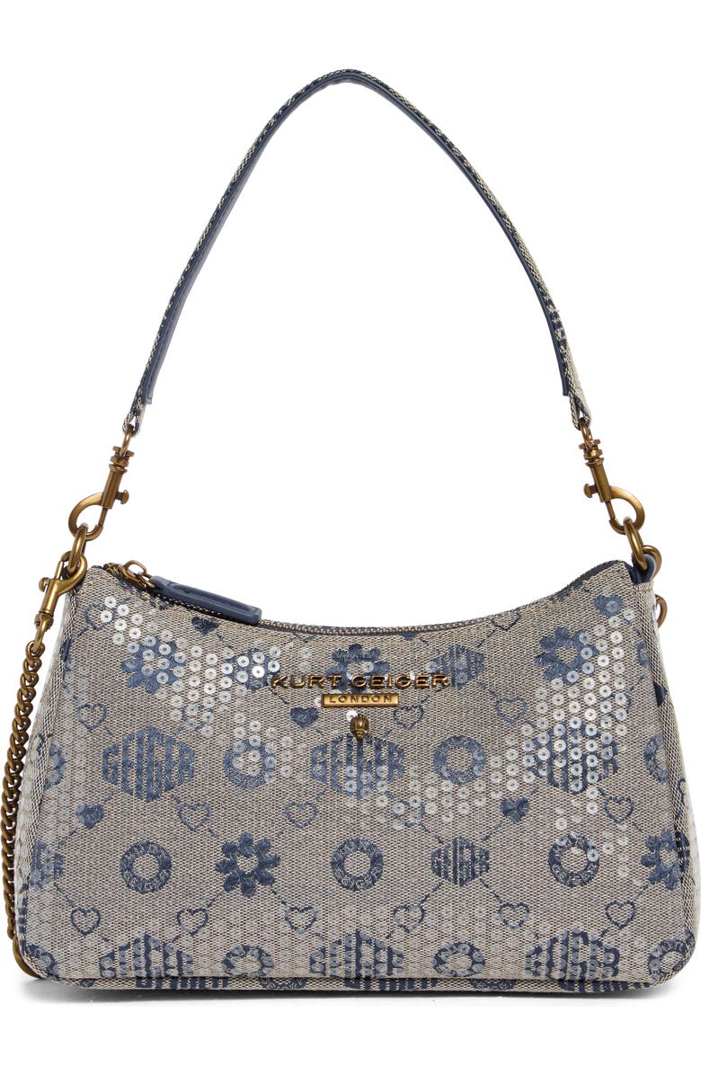 Kurt Geiger London Highgate Shoulder Bag, Main, color, Open Blue
