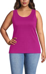 Lands' End Plus Size Cotton Tank Top