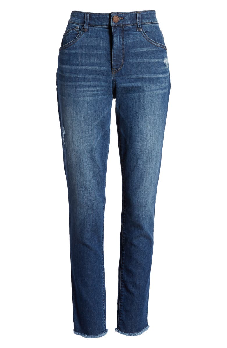 Wit & Wisdom Ab-Solution High Waist Fray Hem Ankle Skinny Jeans, Alternate, color,