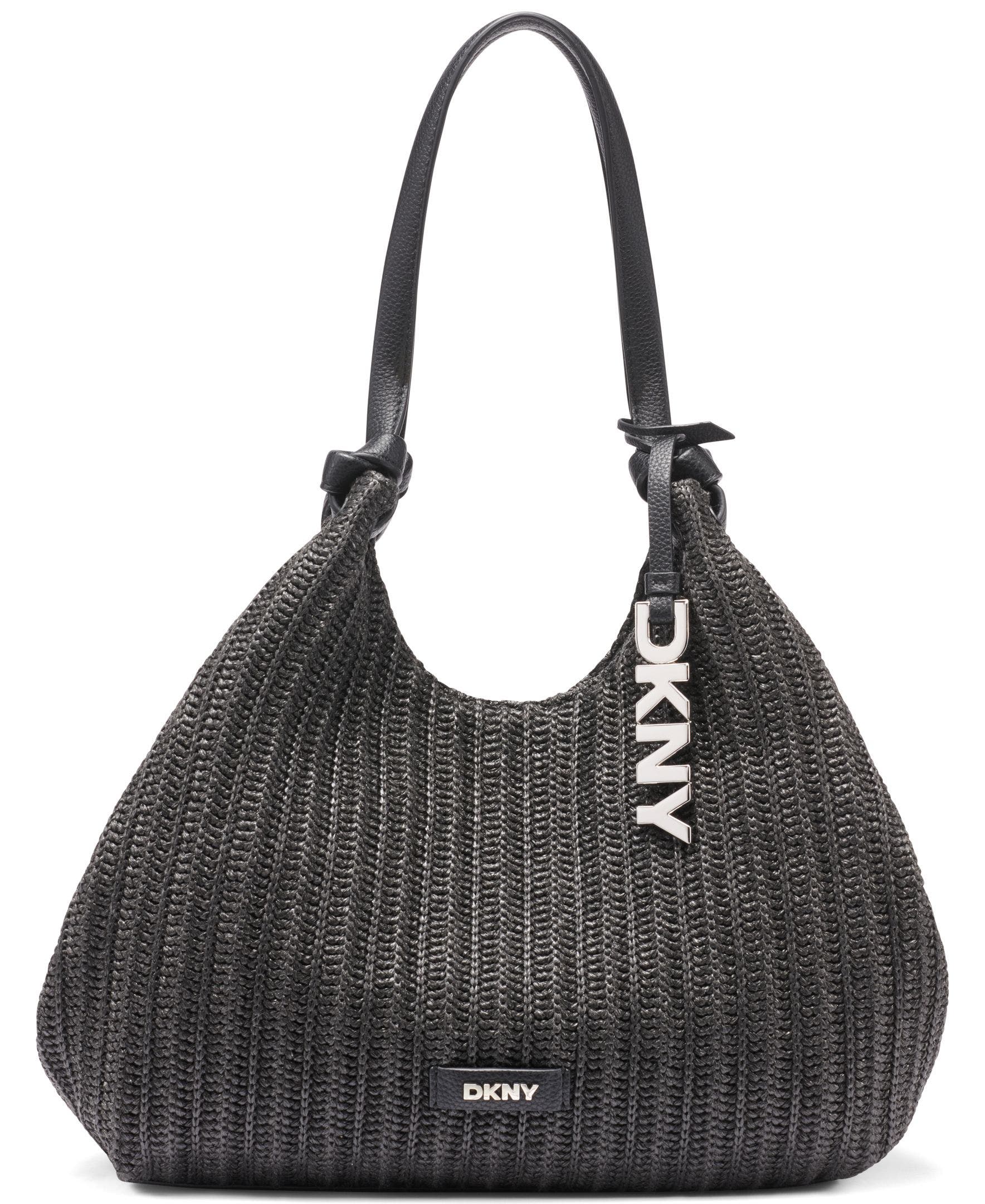 DKNY Paula Medium Tote, Alternate, color, Black/Silver