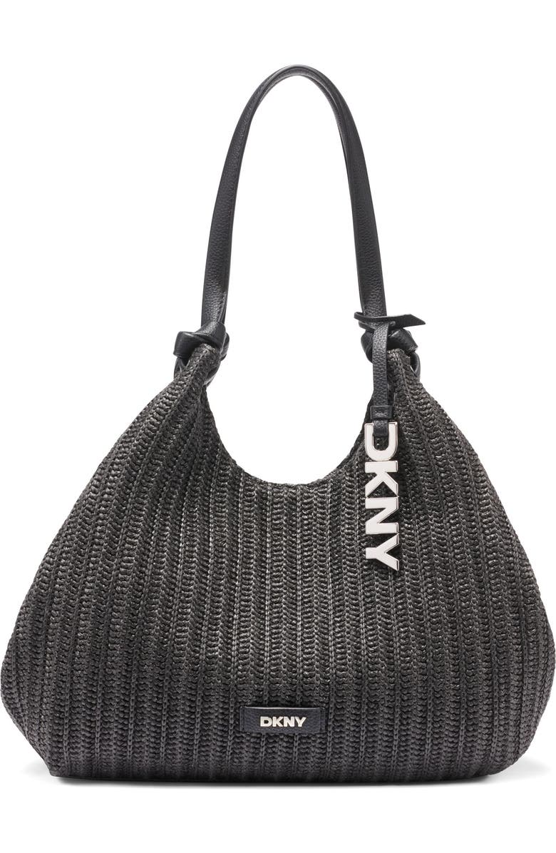 DKNY Paula Medium Tote, Alternate, color, Black/Silver