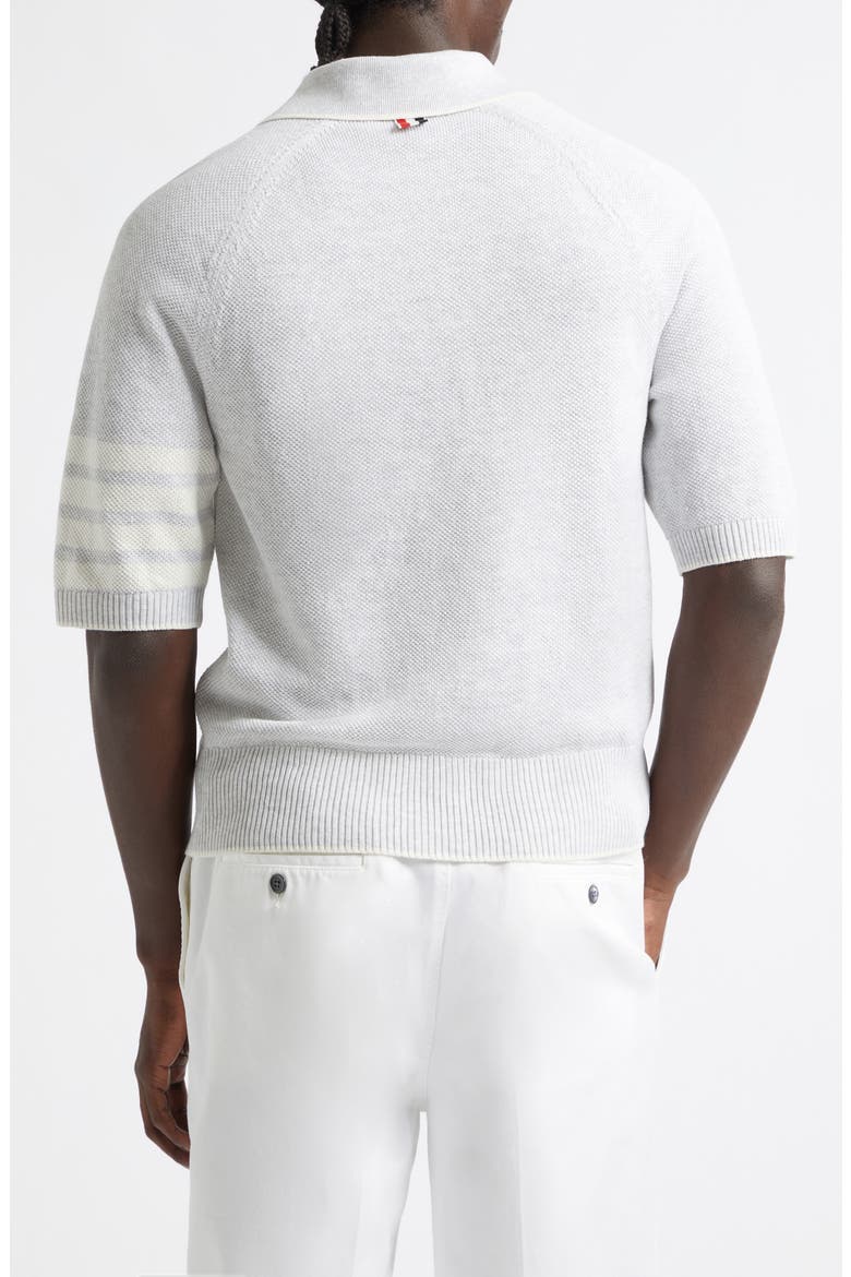 Linen & Cotton 4-Bar Relaxed Fit Polo, Alternate, color, PALE GREY
