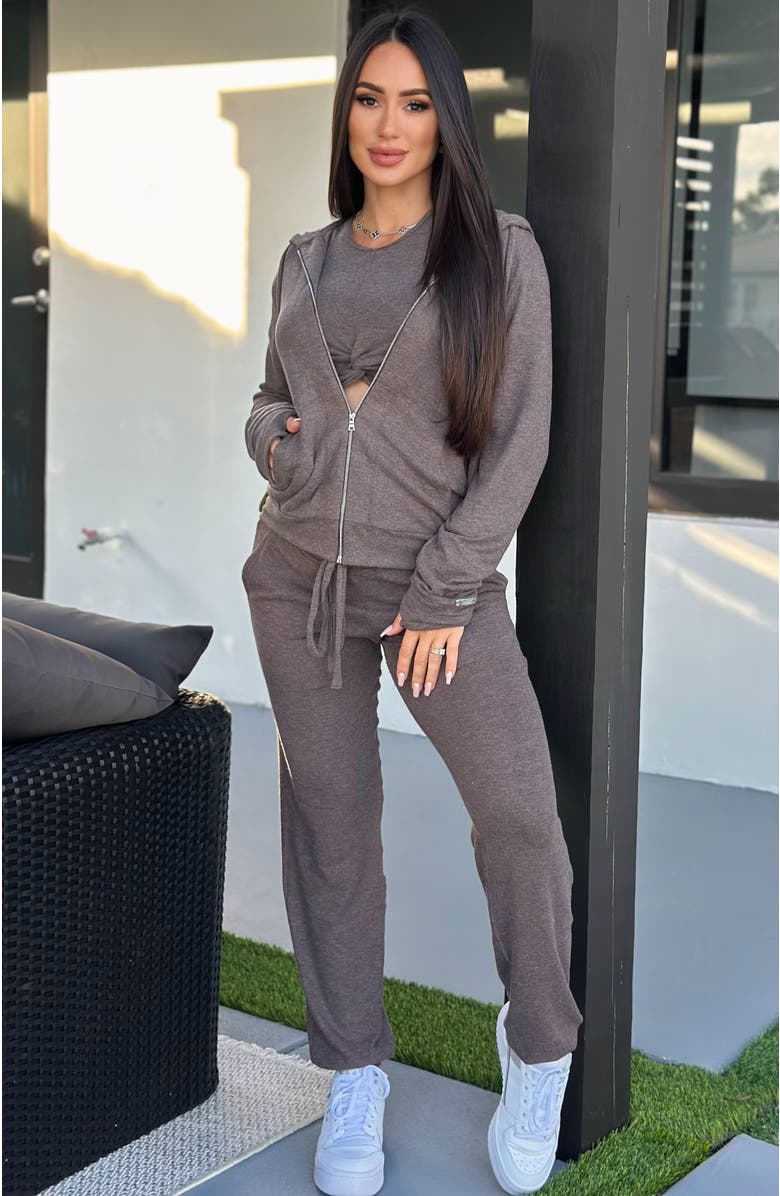 Bombshell Sportswear Cuddle Up Joggers, Alternate, color, Chocolate