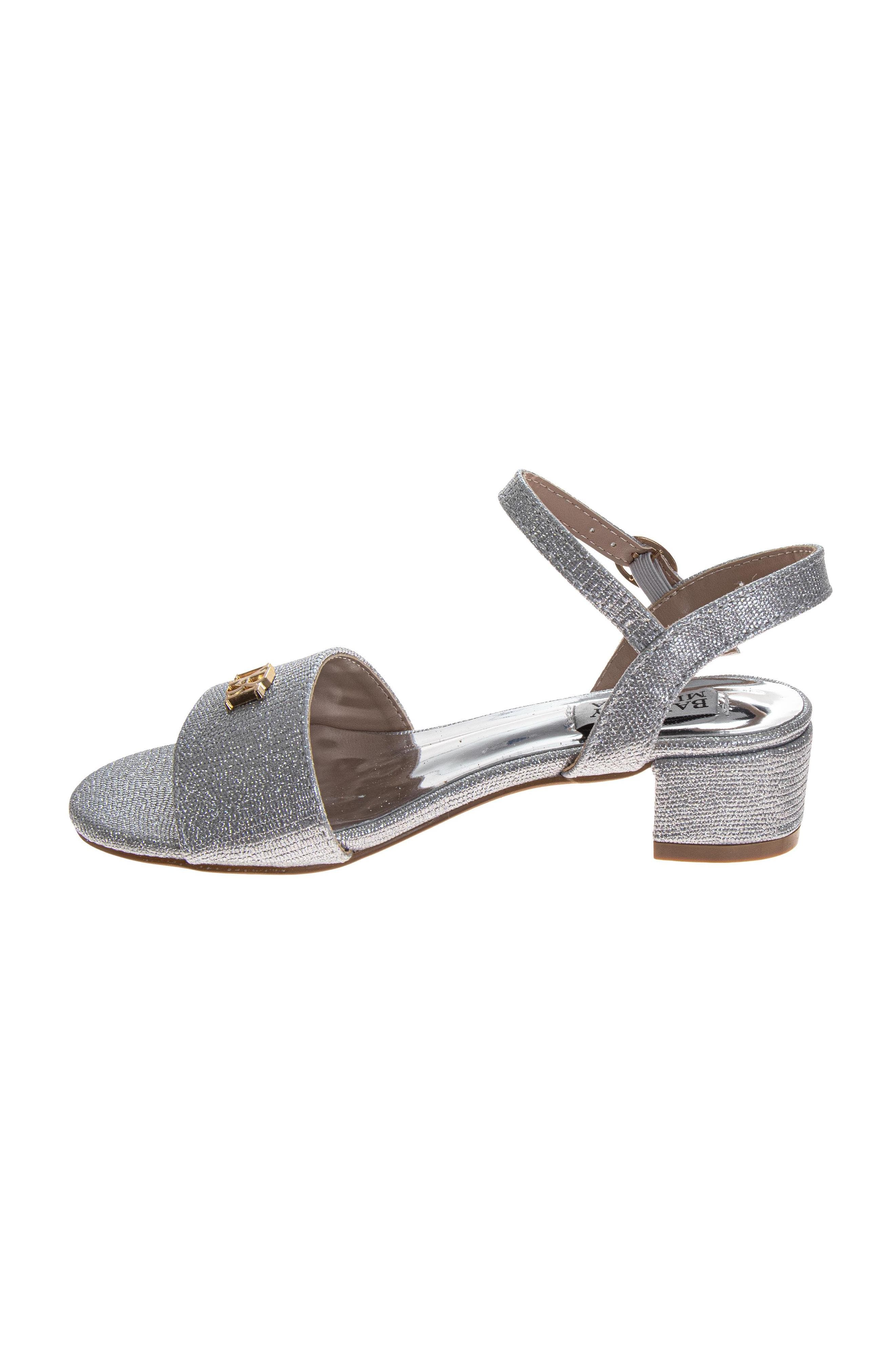 Dress Sandals for Girls Elegant Rhinestone Ankle Straps, Alternate, color, Silver