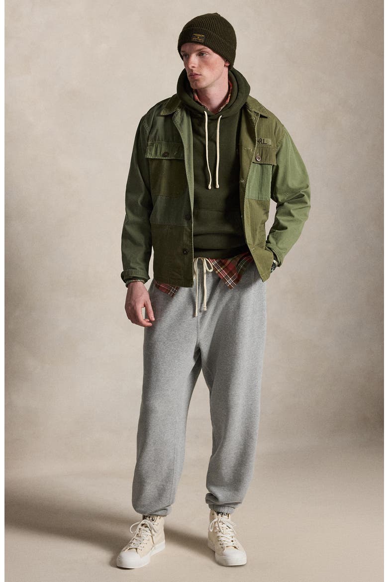Fleece Hoodie, Alternate, color, COMPANY OLIVE