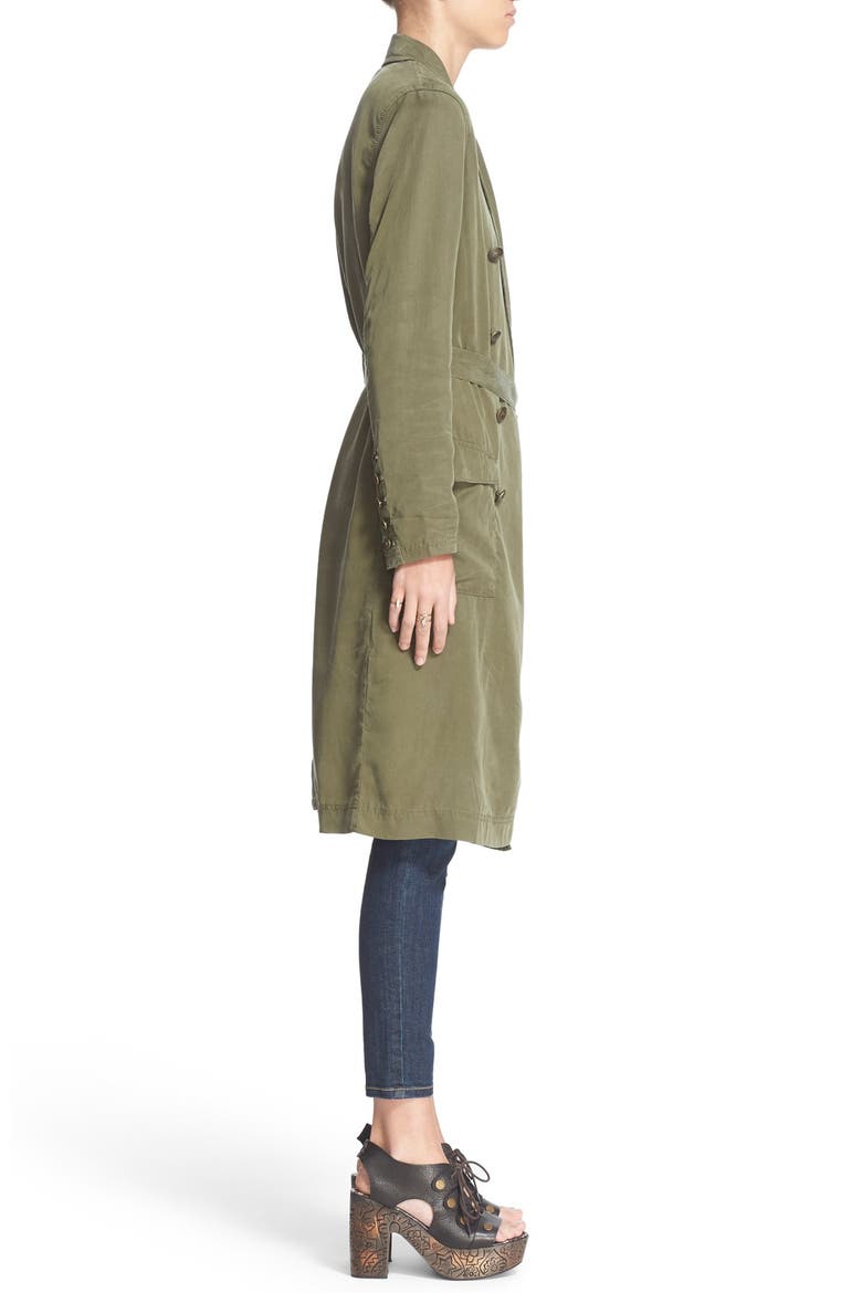 Military Duster Jacket, Alternate, color, DARK GREEN