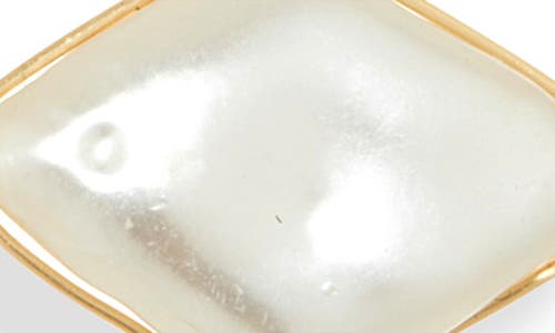 Panacea Faux Pearl Linear Drop Earrings In White
