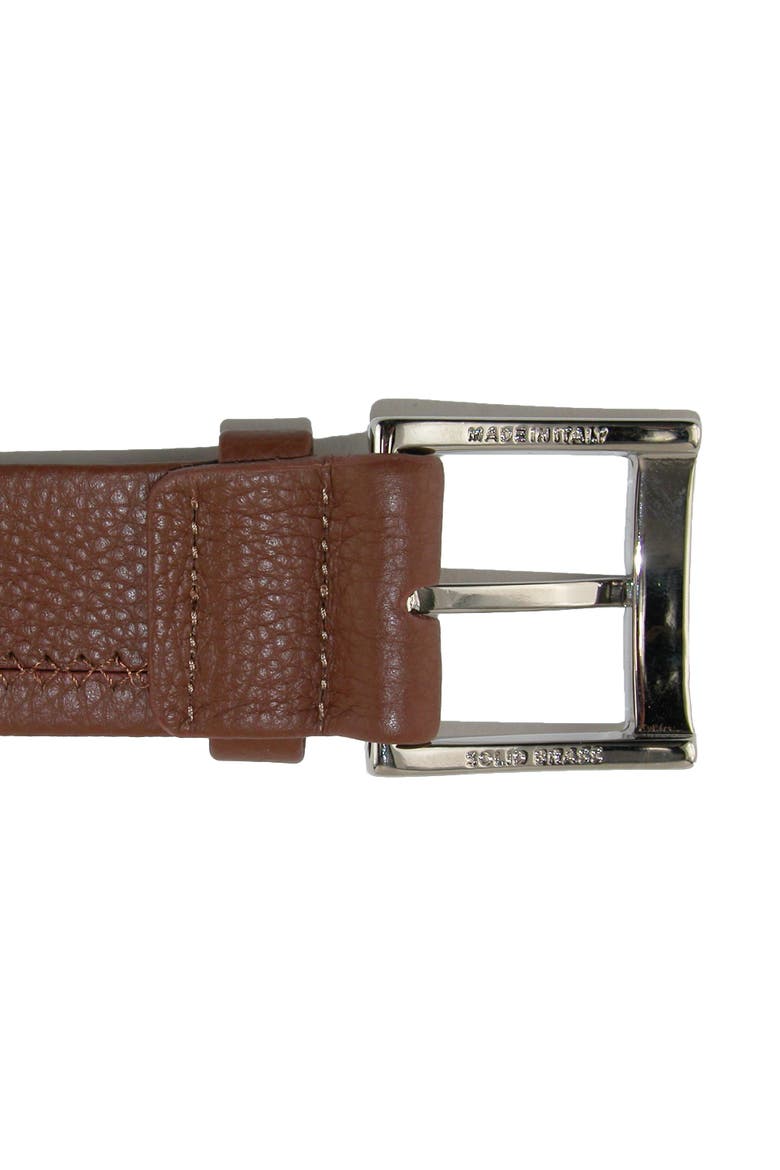 Men's Parma Buttercalf Grain Tubular Leather Dress Belt, Alternate, color, Tan