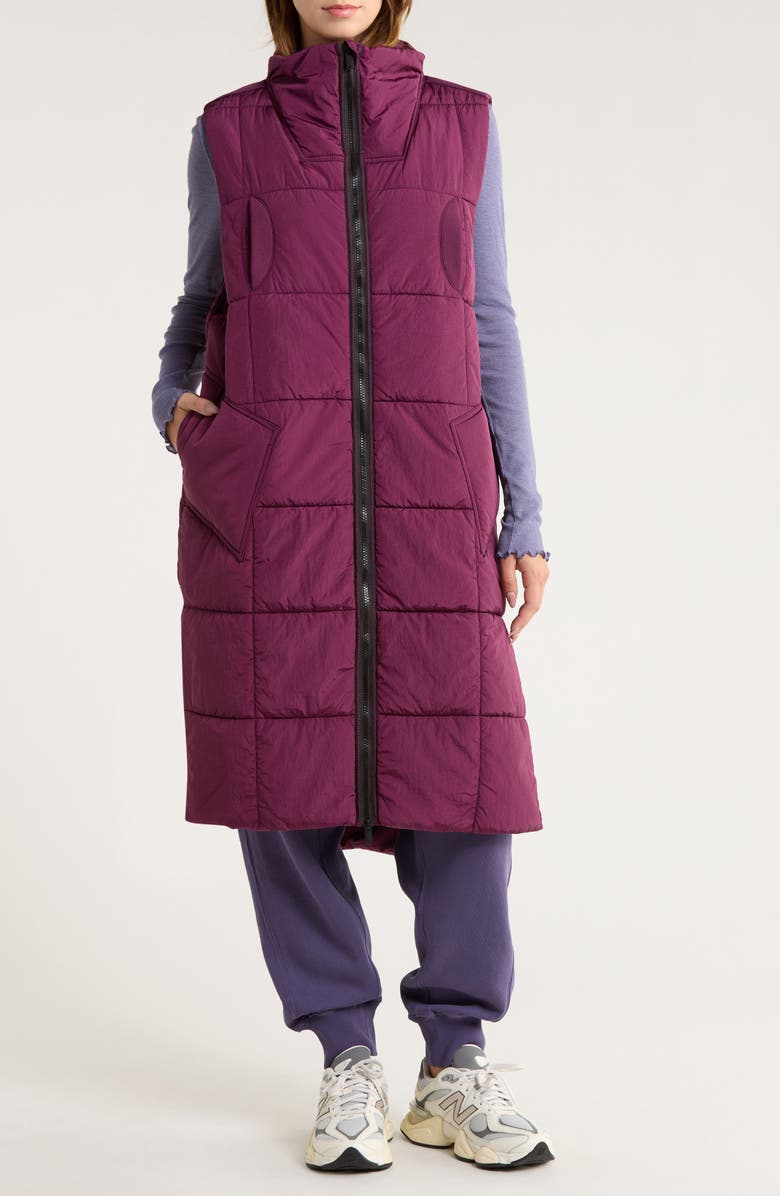 FP Movement by Free People On the Move Packable Vest, Alternate, color, Black Cherry