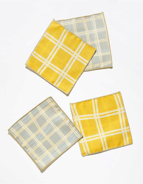 Grid Cocktail Napkins Set of 4