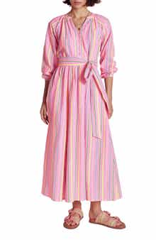 Boden Faye Long Sleeve Cotton Maxi Dress