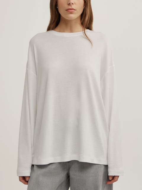 Crew Neck Long-sleeve Top