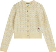 Scotch & Soda Kids' Pointelle Crewneck Cardigan