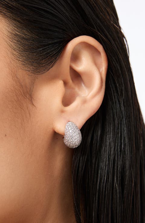Adler Pavé Chunky Hoop Earrings