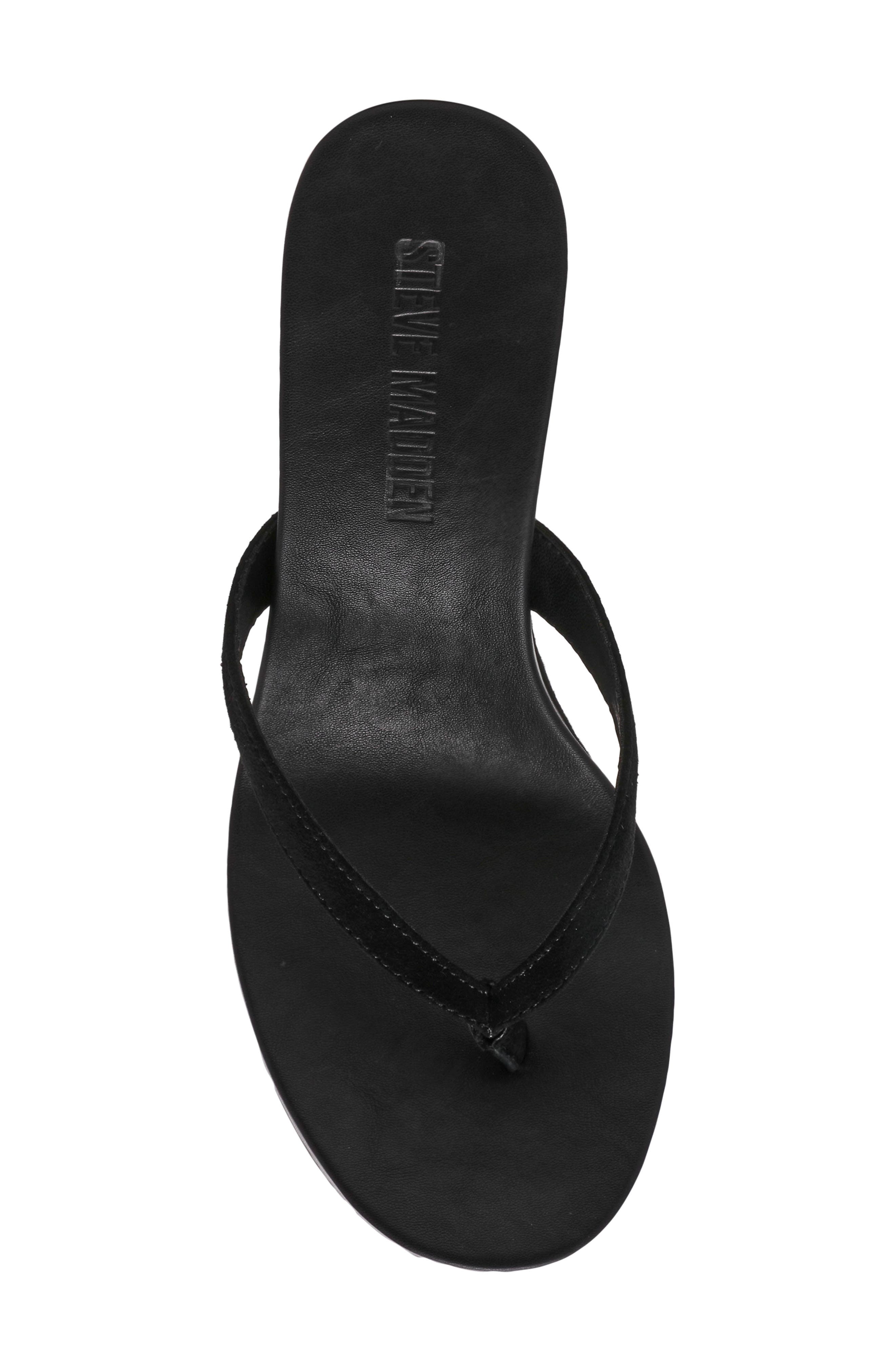 Steve Madden Playing Wedge Sandal, Alternate, color, Black Suede