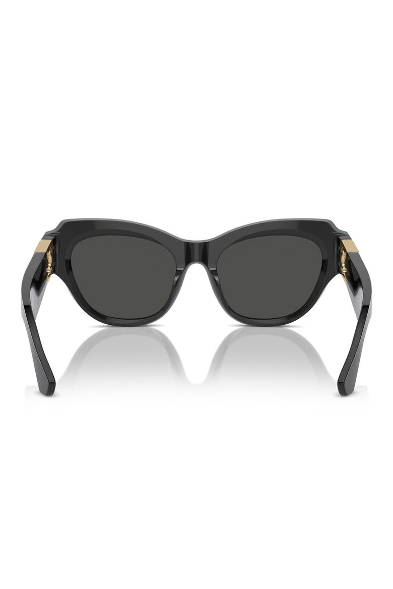 52mm Irregular Sunglasses, Alternate, color, BLACK/ DARK GREY