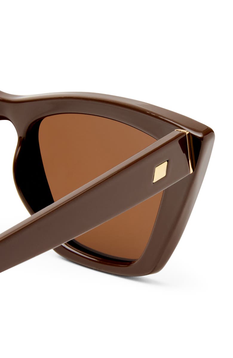 Le Specs Velodrom 54mm Cat Eye Sunglasses, Alternate, color, Cocoa / Brown Mono Polarized