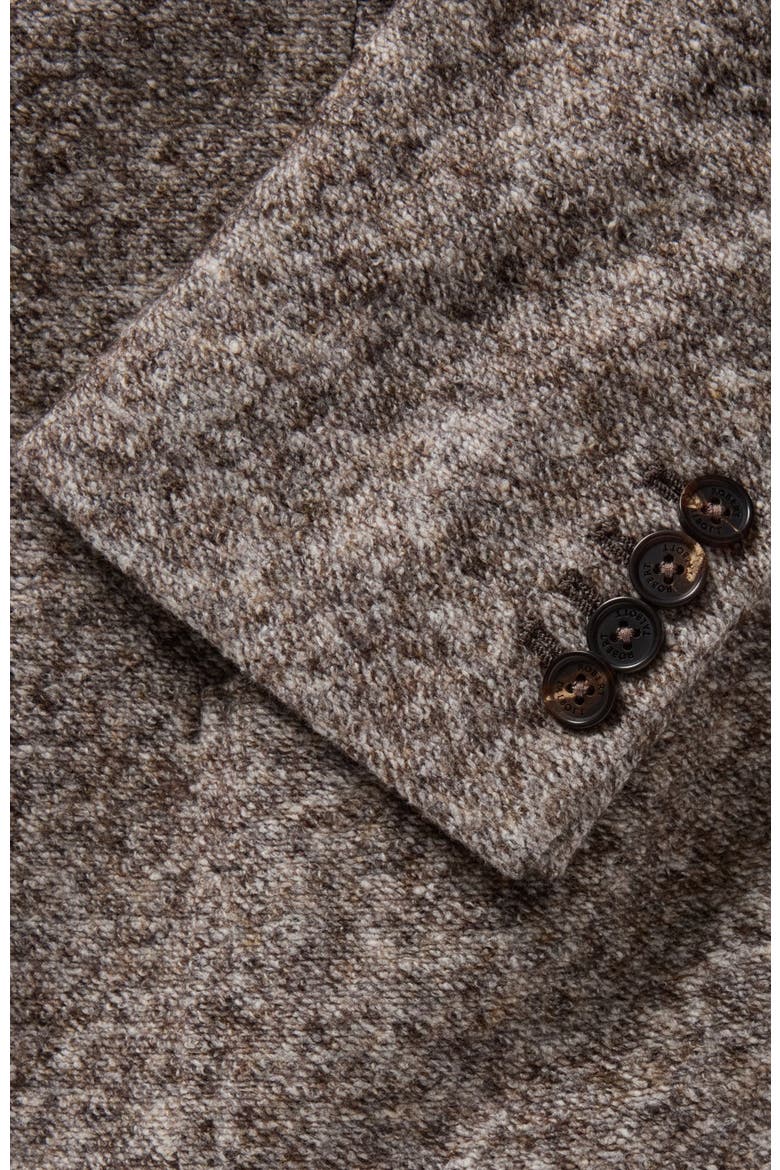 Wright Wool-Cotton Knit Blazer, Alternate, color, Brown/Cream