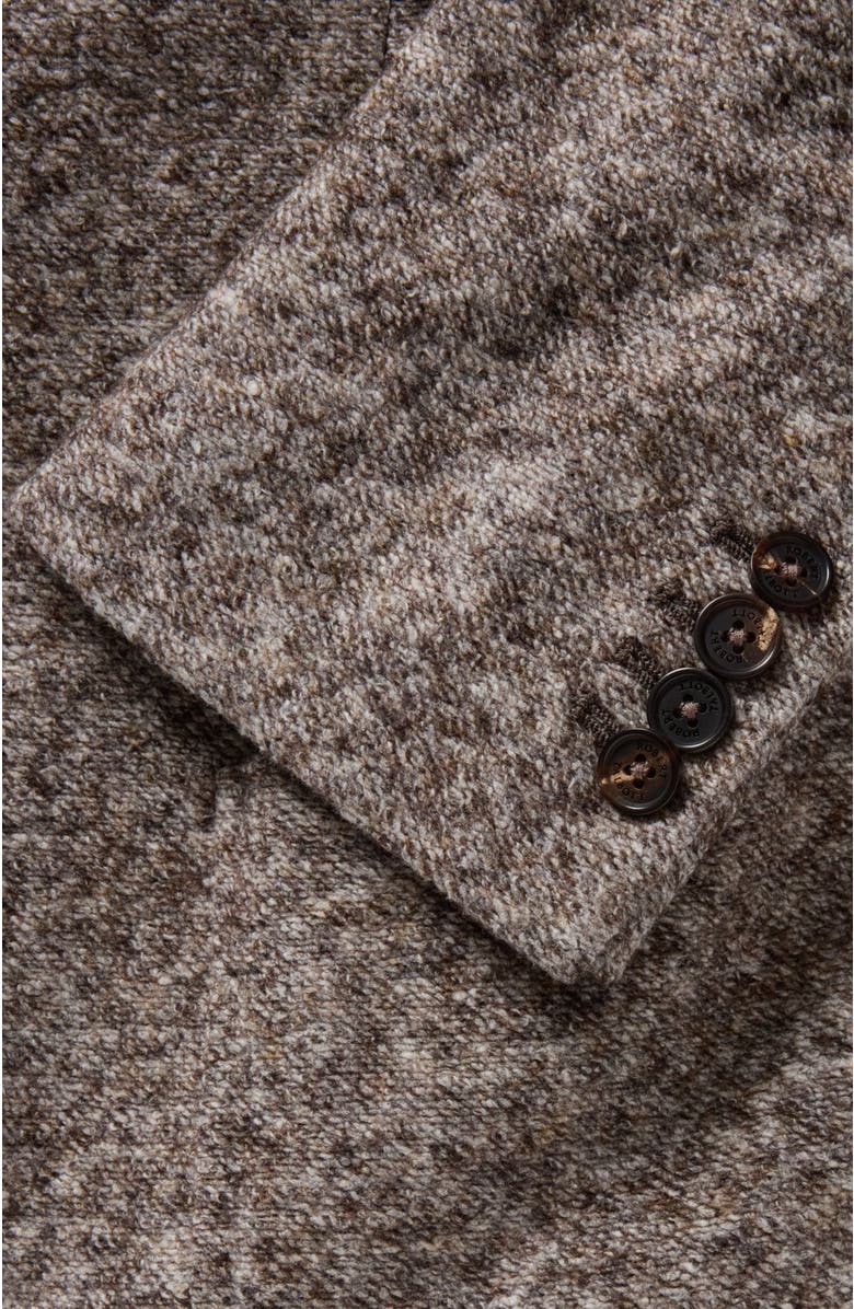 Robert Talbott Wright Wool-Cotton Knit Blazer, Alternate, color, Brown/Cream