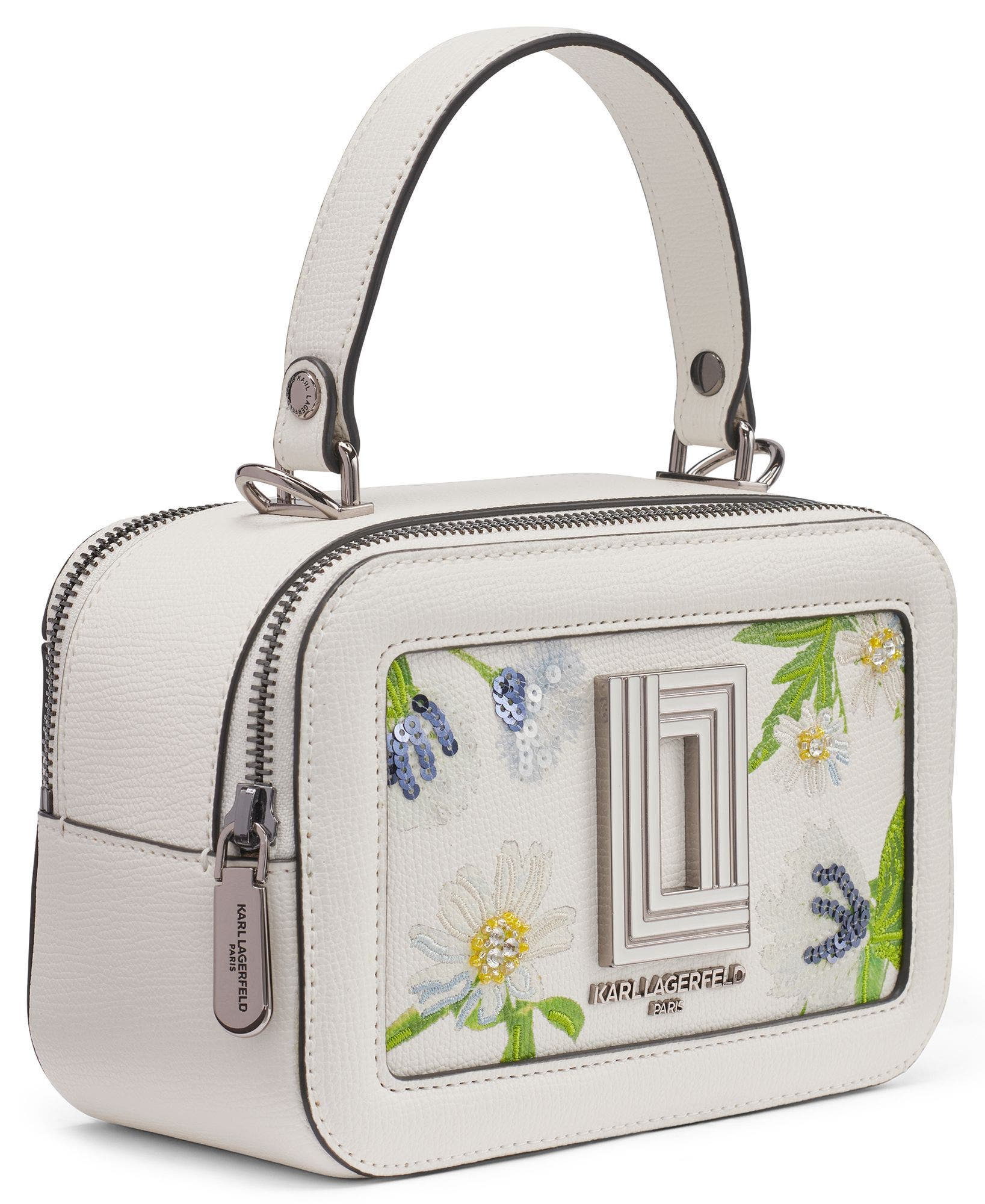 Simone Floral Emboridery Crossbody, Alternate, color, White Multi