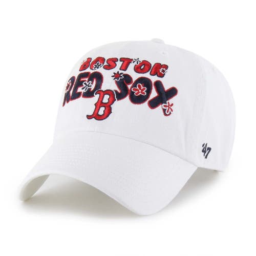 47 Brand '47 White Boston Red Sox Flower Power Clean Up Adjustable Hat