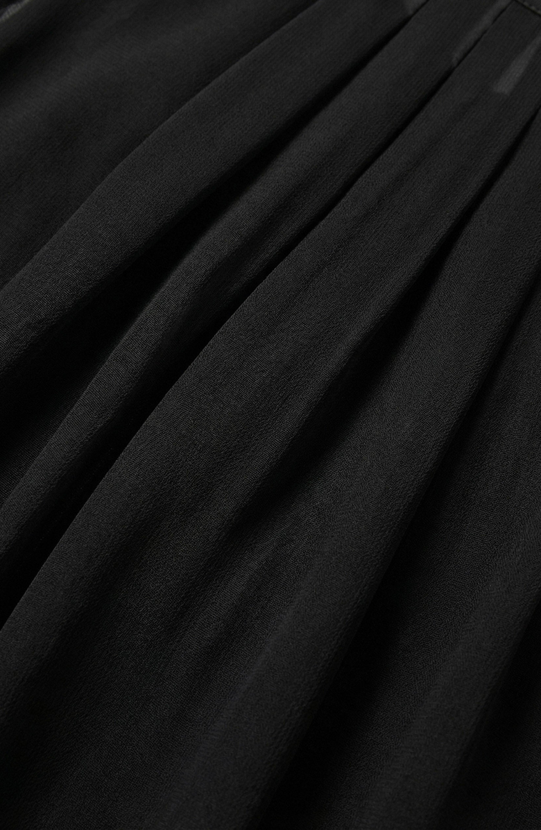 Modenaire Pleated Sleeveless Midi Dress, Alternate, color, Black