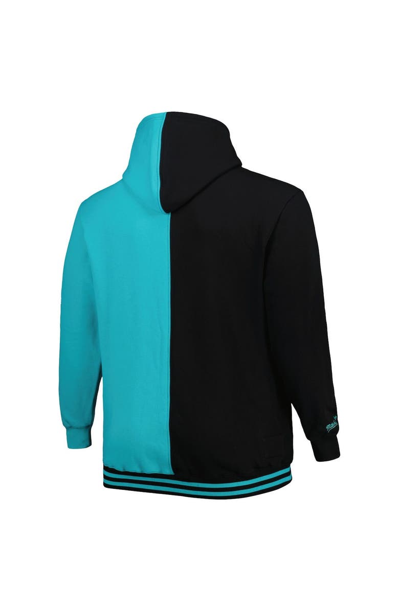Mitchell & Ness Men's Mitchell & Ness Black/Teal San Antonio Spurs Big & Tall Hardwood Classics Split Pullover Hoodie, Alternate, color, Black