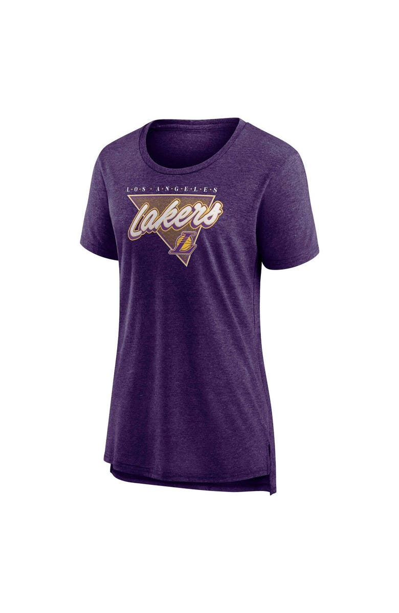 FANATICS Women's Fanatics Branded Heathered Purple Los Angeles Lakers True Classics Tri-Blend T-Shirt, Alternate, color, Heather Purple