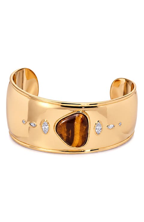 Tiger's Eye Solstice Thick Cuff Bracelet