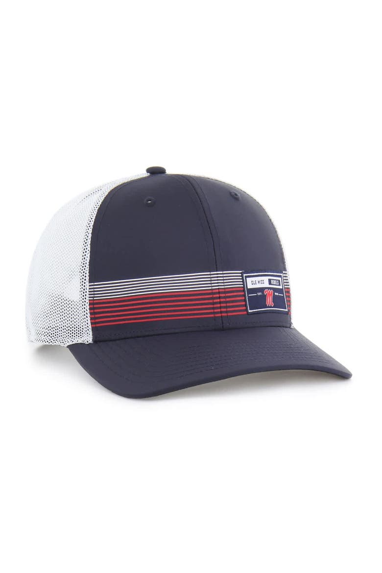 Men's '47  Navy Ole Miss Rebels Rangefinder brrr Trucker Adjustable Hat, Alternate, color, Navy
