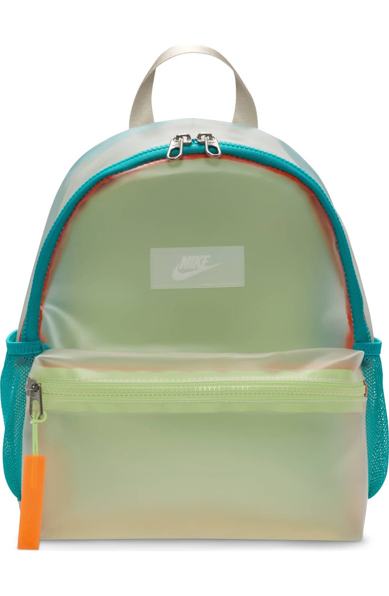 Nike Kids' Translucent Mini Backpack, Main, color, Clear/ Light Bone/ White
