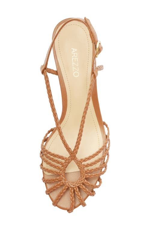 Arezzo Paola Slingback Block Heel Sandal In Roast Caramel