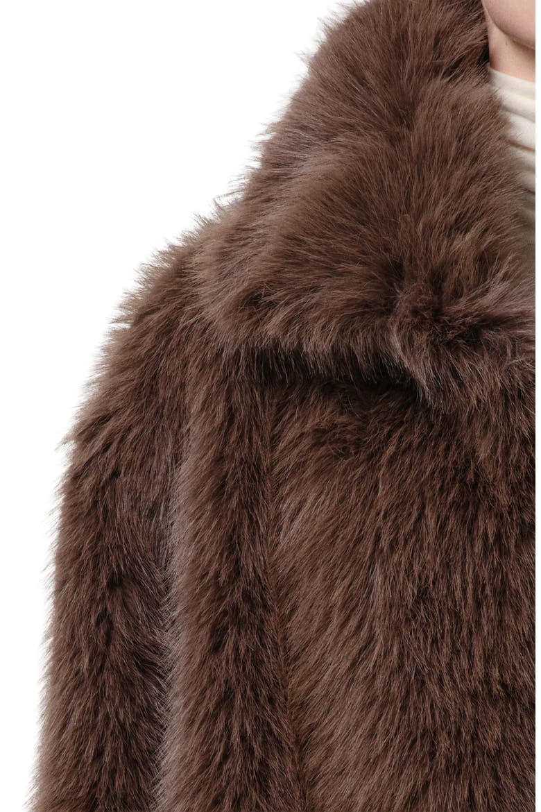 Liliana Faux Fur Funnel Neck Jacket, Alternate, color, VIOLET GREY MD GREY