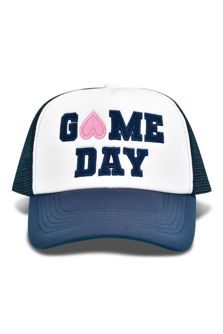 Kids' Varsity Game Day Trucker Hat, Alternate, color, MULTI BLUE