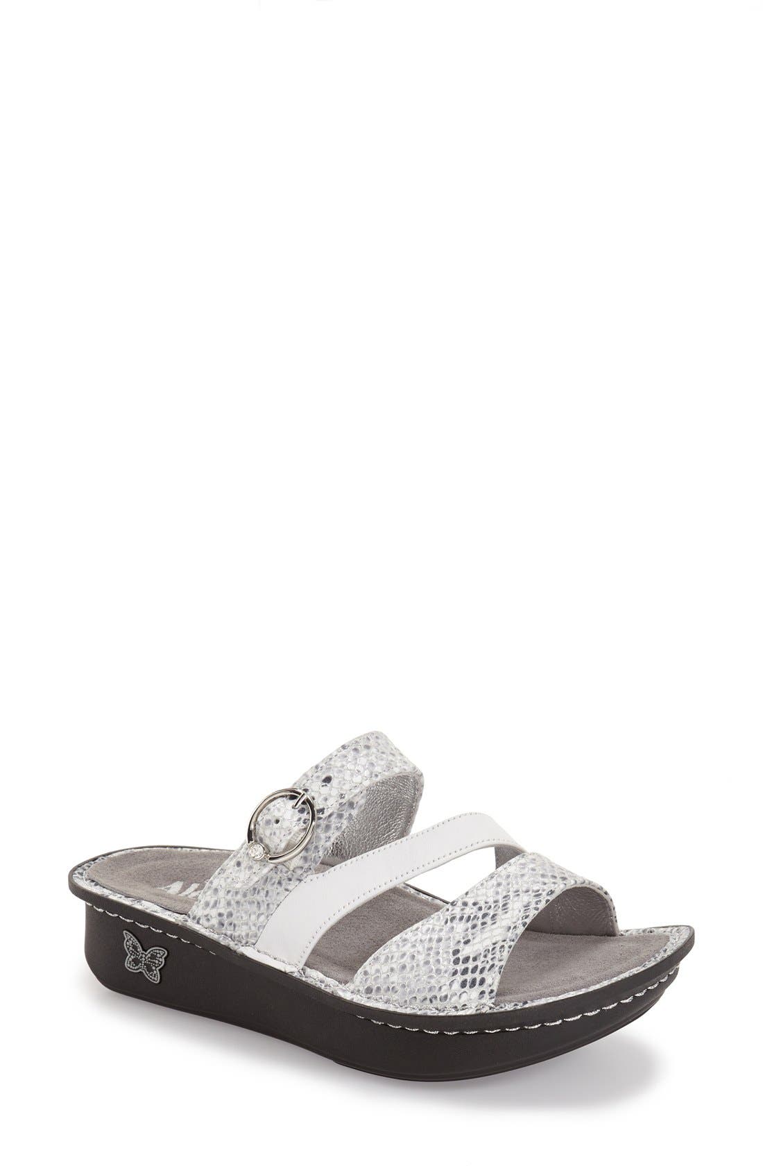 Alegria 'Colette' Platform Sandal, Main, color, POSH SILVER LEATHER