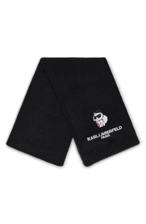 Karl Lagerfeld Paris Sassy Choupette Scarf In Black