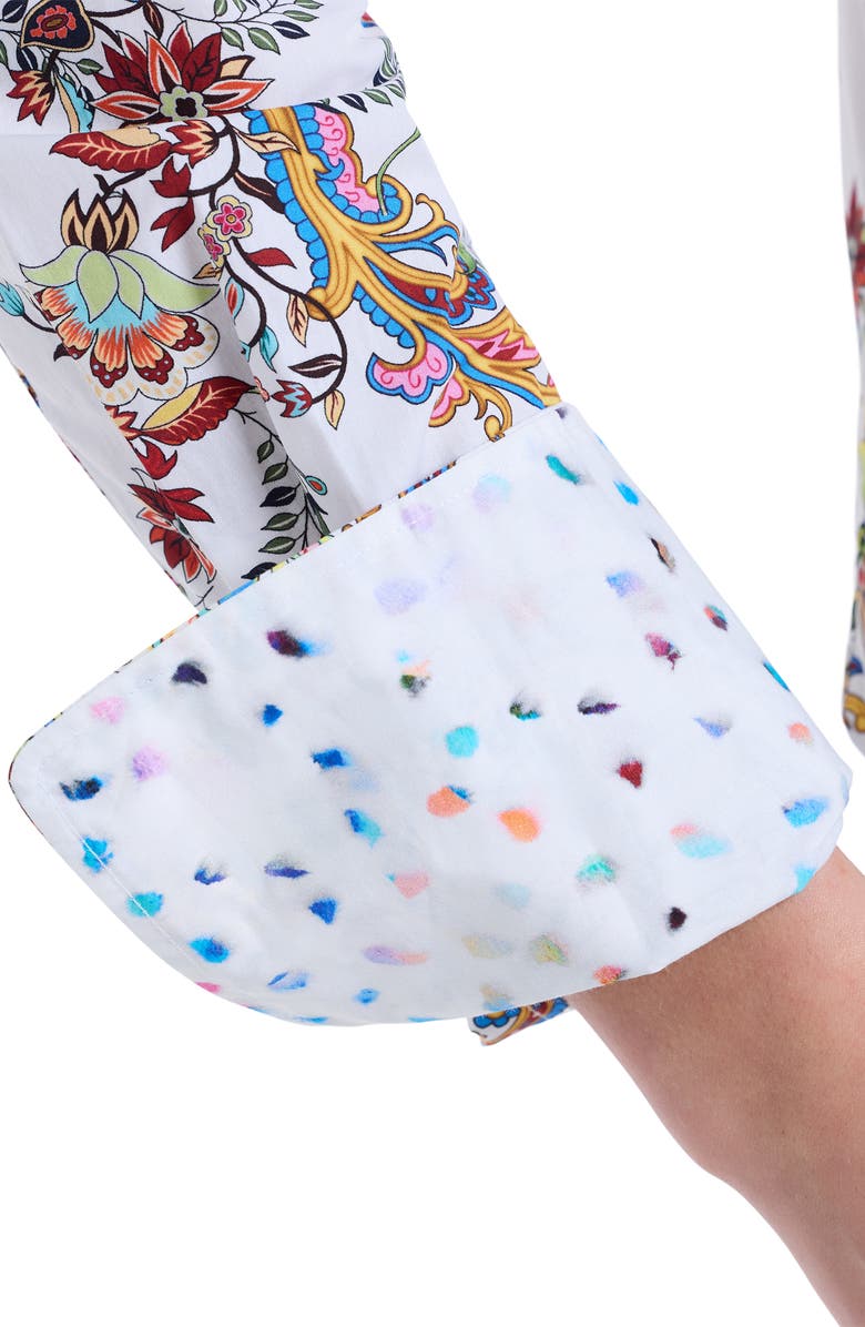 Robert Graham Priscilla Long Sleeve Woven Shirt, Alternate, color, White Multi