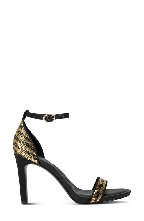 Karl Lagerfeld Paris Kenz Sequin Ankle Strap Sandal In Multi