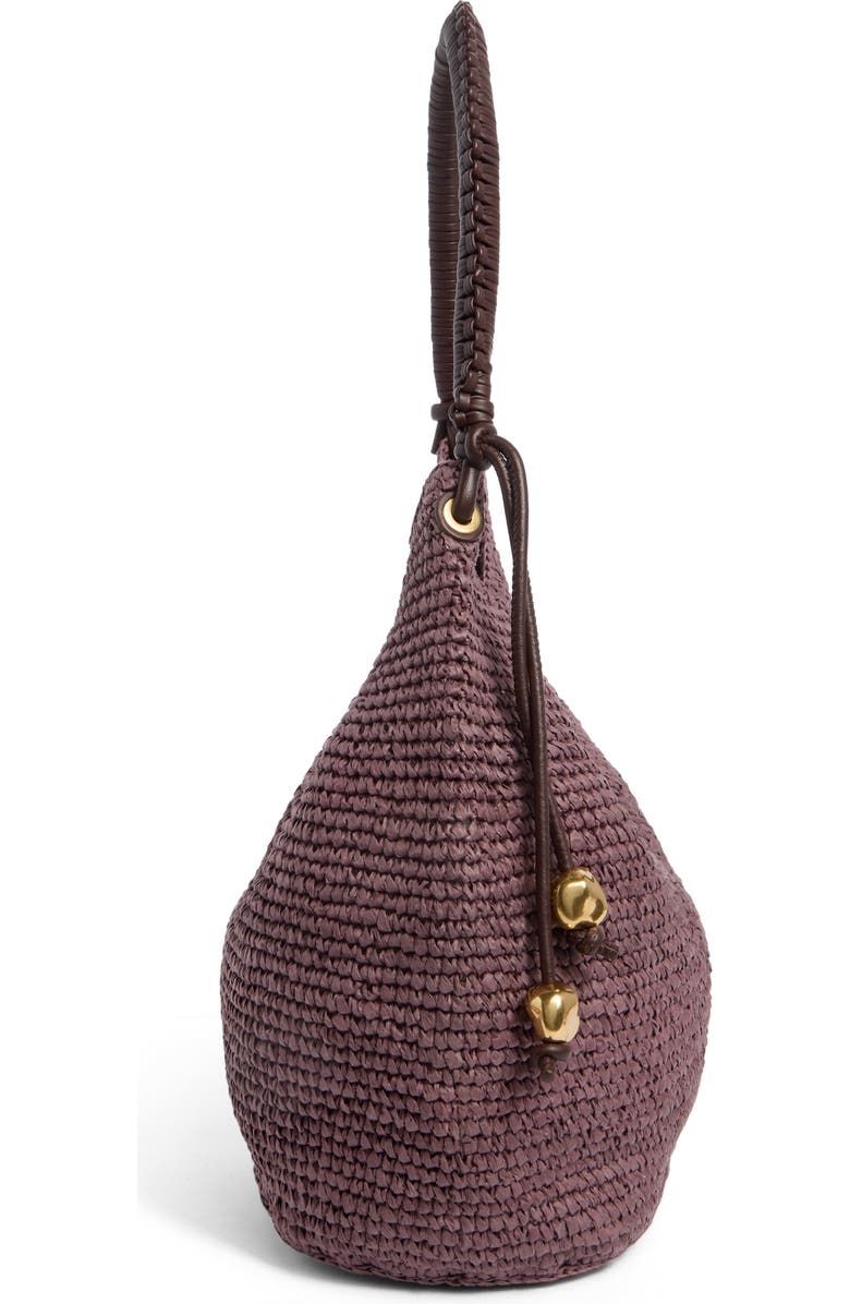 Madewell The Camren Straw Bag, Alternate, color, Chocolate Raisin