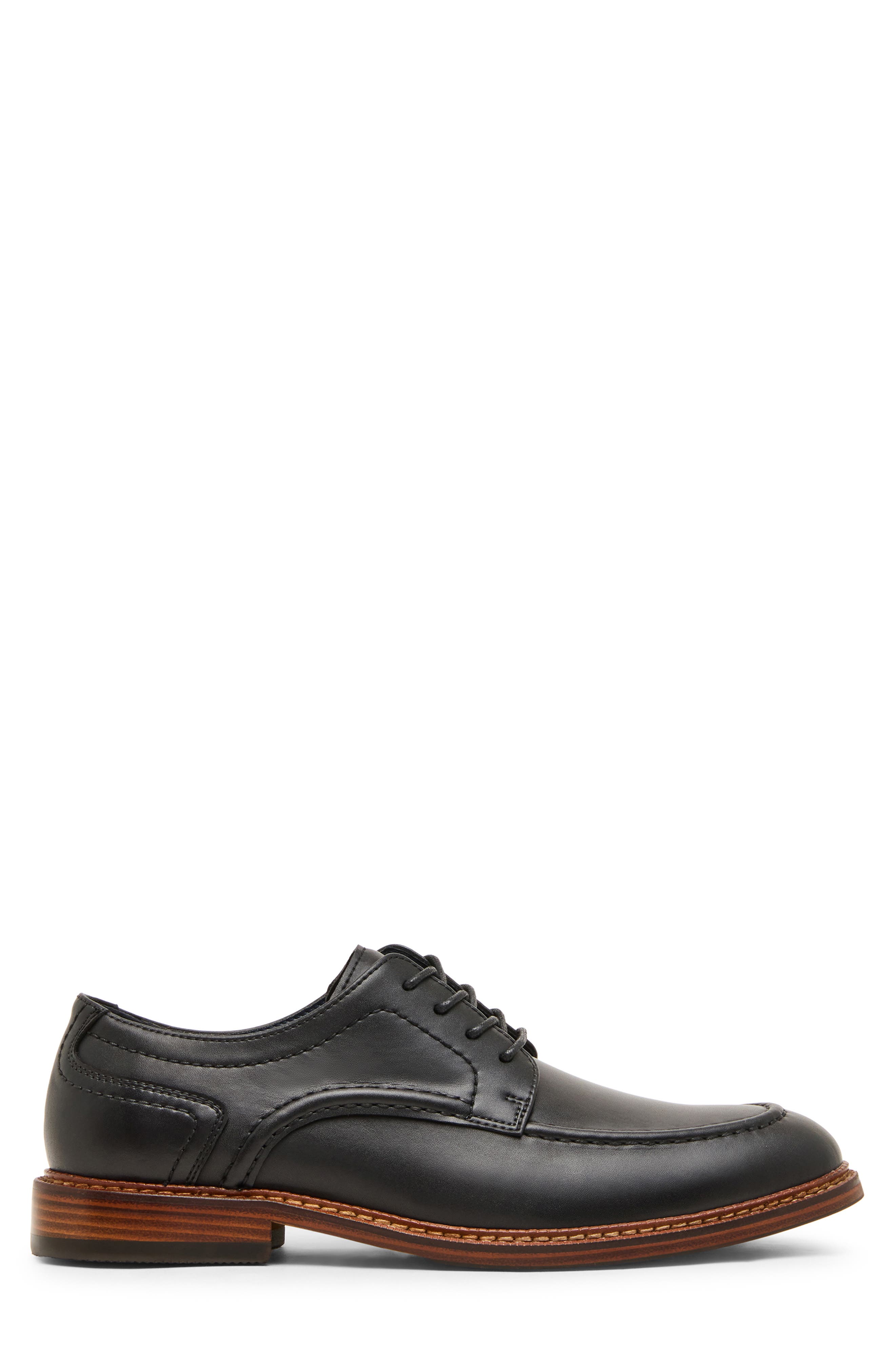 Everet Apron Toe Derby, Alternate, color, BLACK