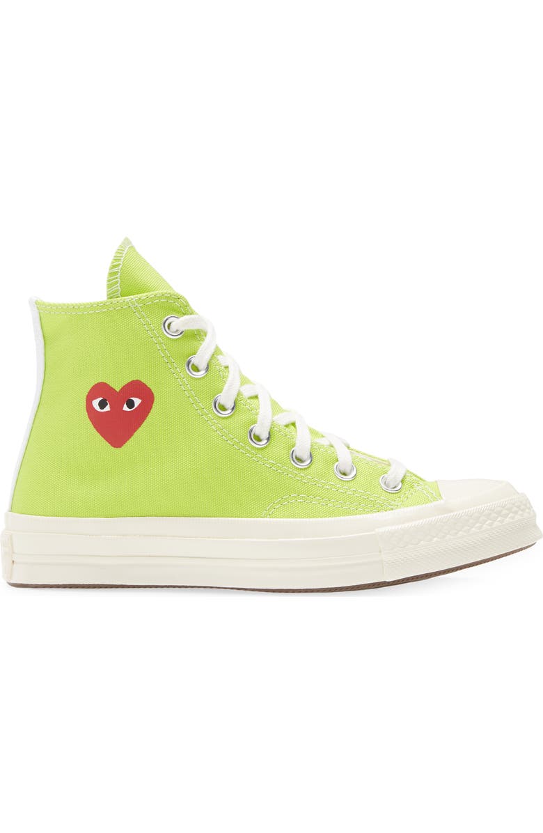 Comme des Garçons PLAY x Converse Chuck Taylor<sup>®</sup> Hidden Heart High Top Sneaker, Alternate, color,